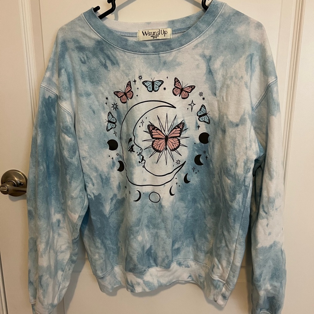 Wound Up Sky Blue Tie-Dye Sweatshirt